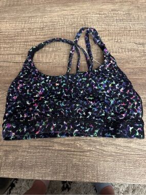 lululemon athletica Black Multicolor Strappy Sports Bra
